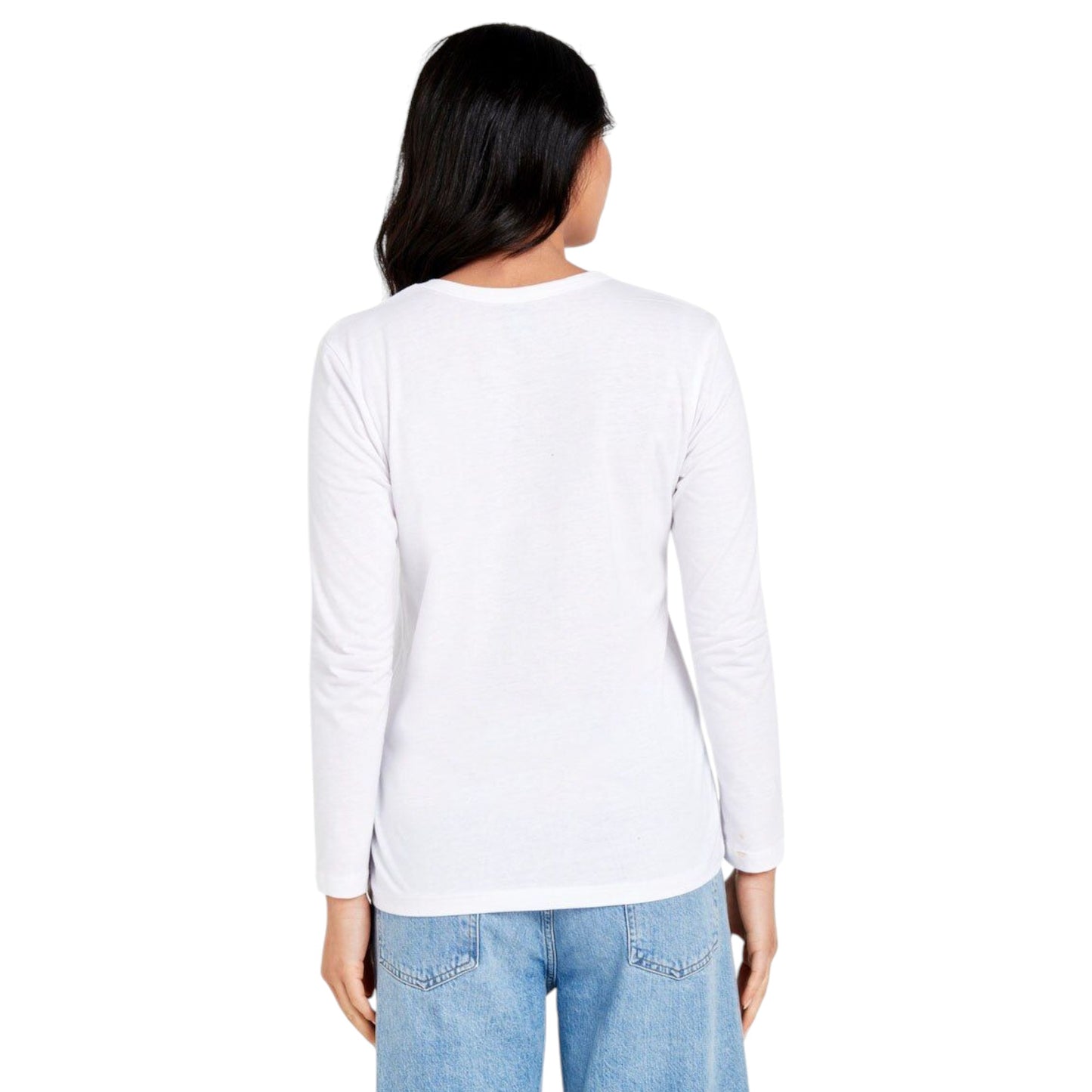Womens Bonds Long Sleeve Crew T-Shirt White