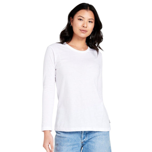 Womens Bonds Long Sleeve Crew T-Shirt White