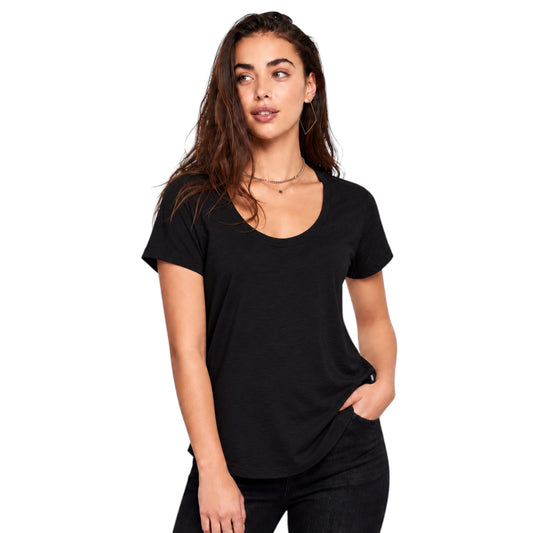 Womens Bonds Scoop Neck T-Shirt Black