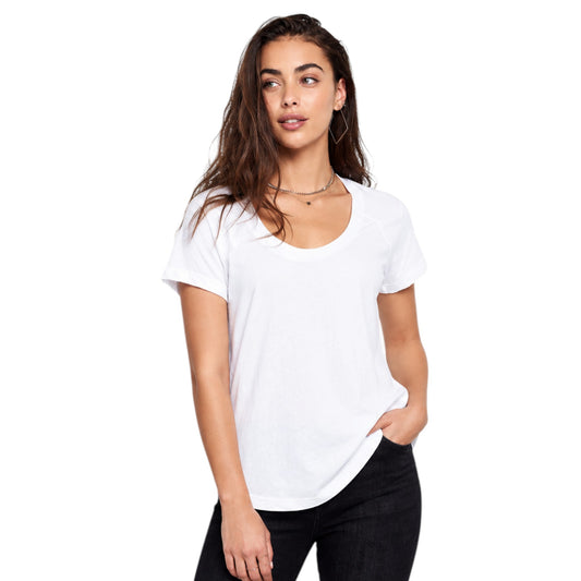 Womens Bonds Scoop Neck T-Shirt White