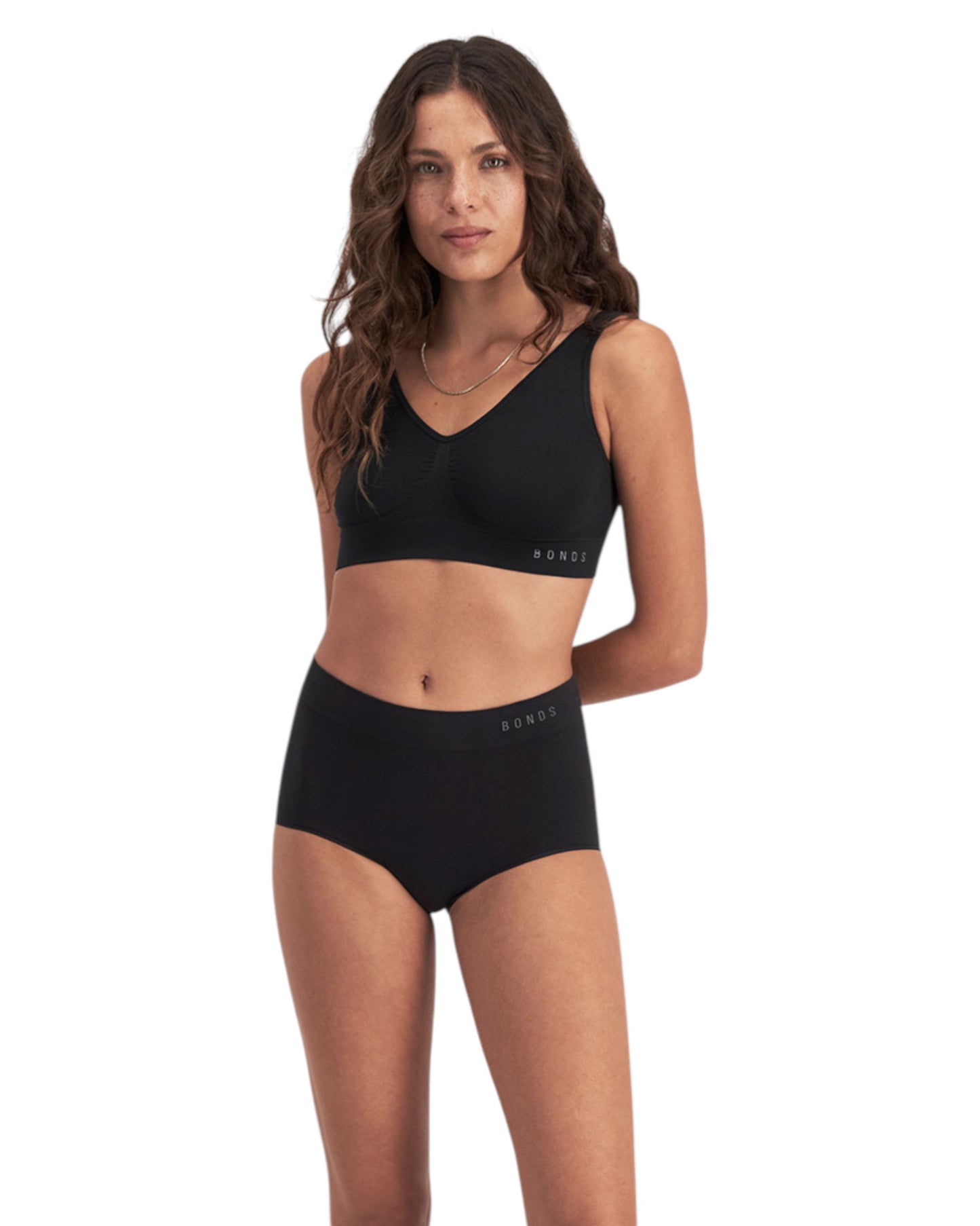 Womens Bonds Seamless Full Briefs Underwear Black