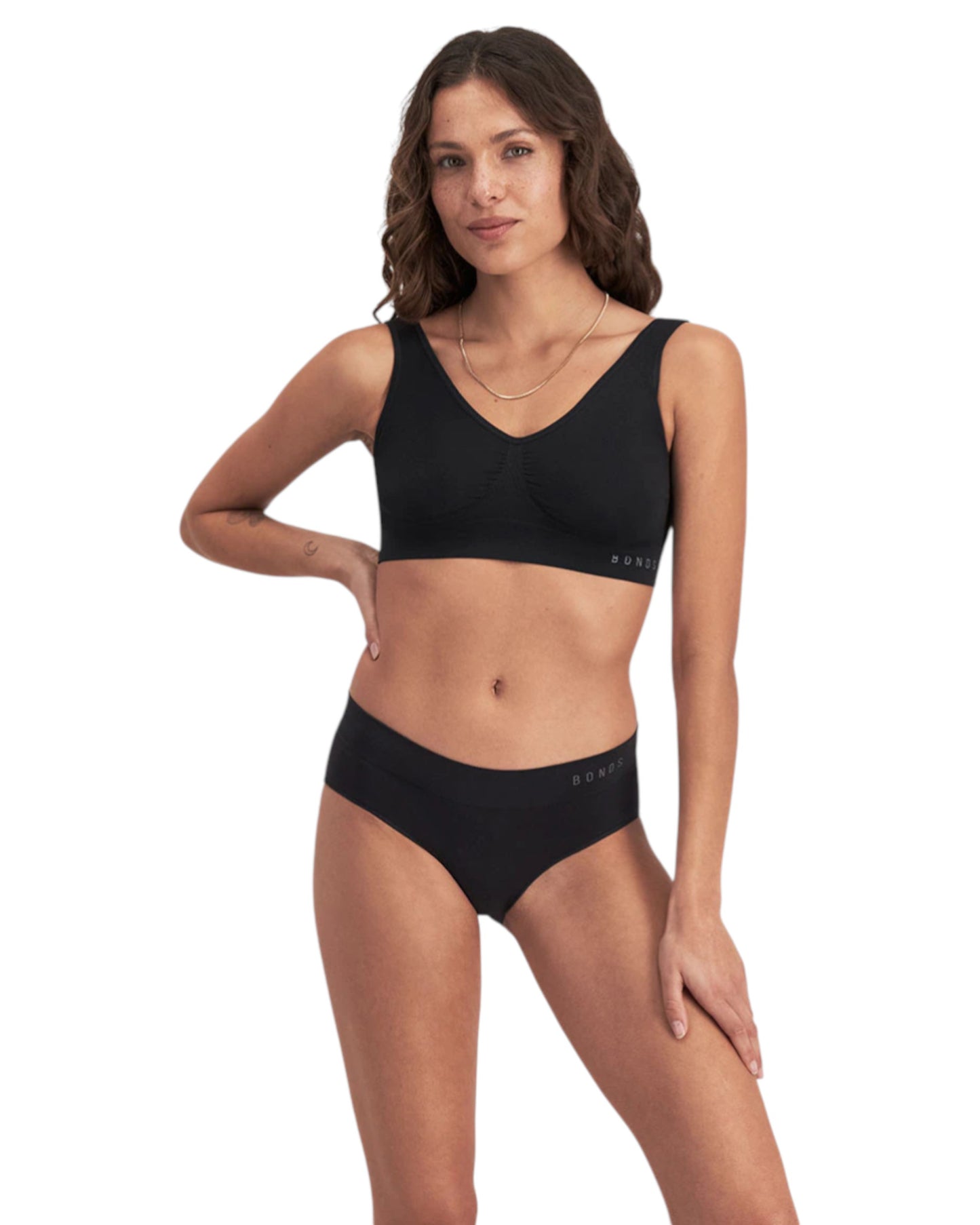 6 Pack Womens Bonds Seamless Midi Briefs Underwear Black
