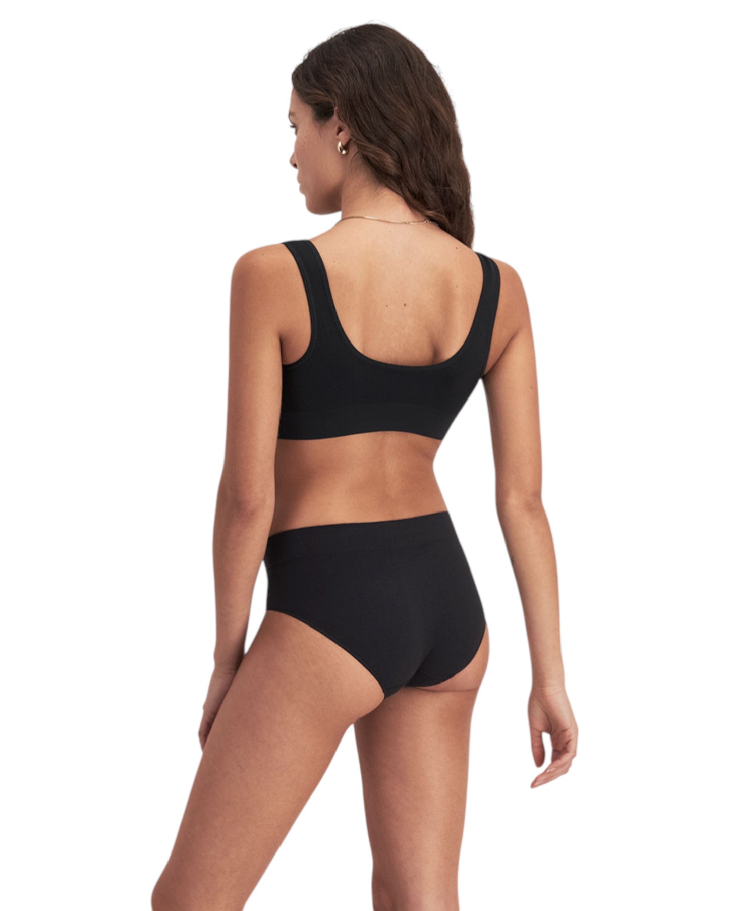 6 Pack Womens Bonds Seamless Midi Briefs Underwear Black