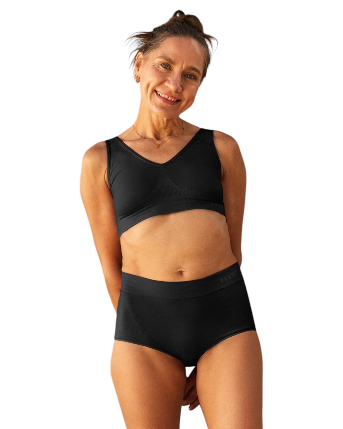 6 Pack Womens Bonds Seamless Midi Briefs Underwear Black