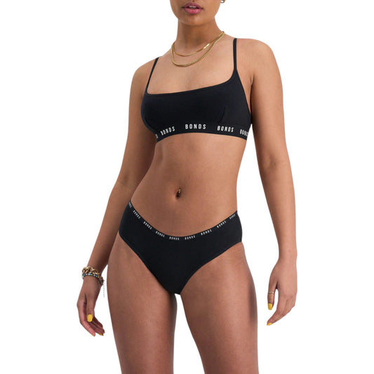 Womens Bonds Icons Cheeky Bikini Briefs Underwear Black