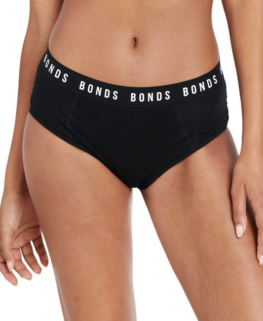 Womens Bonds Bloody Comfy Period Heavy Full Briefs Underwear Black