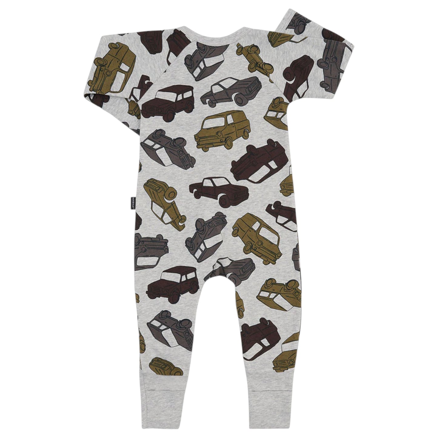 Baby Unisex Bonds Zip Coverall Coverall Grey Camo Car