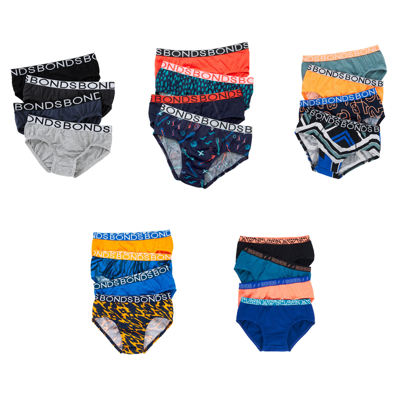 New Bonds Boys Kids Underwear 4 Pairs Undies Brief Briefs