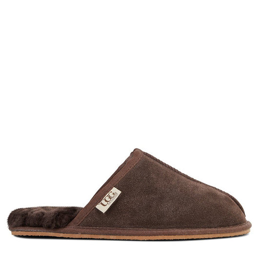 Mens Grosby UGG Buck Slippers Chocolate