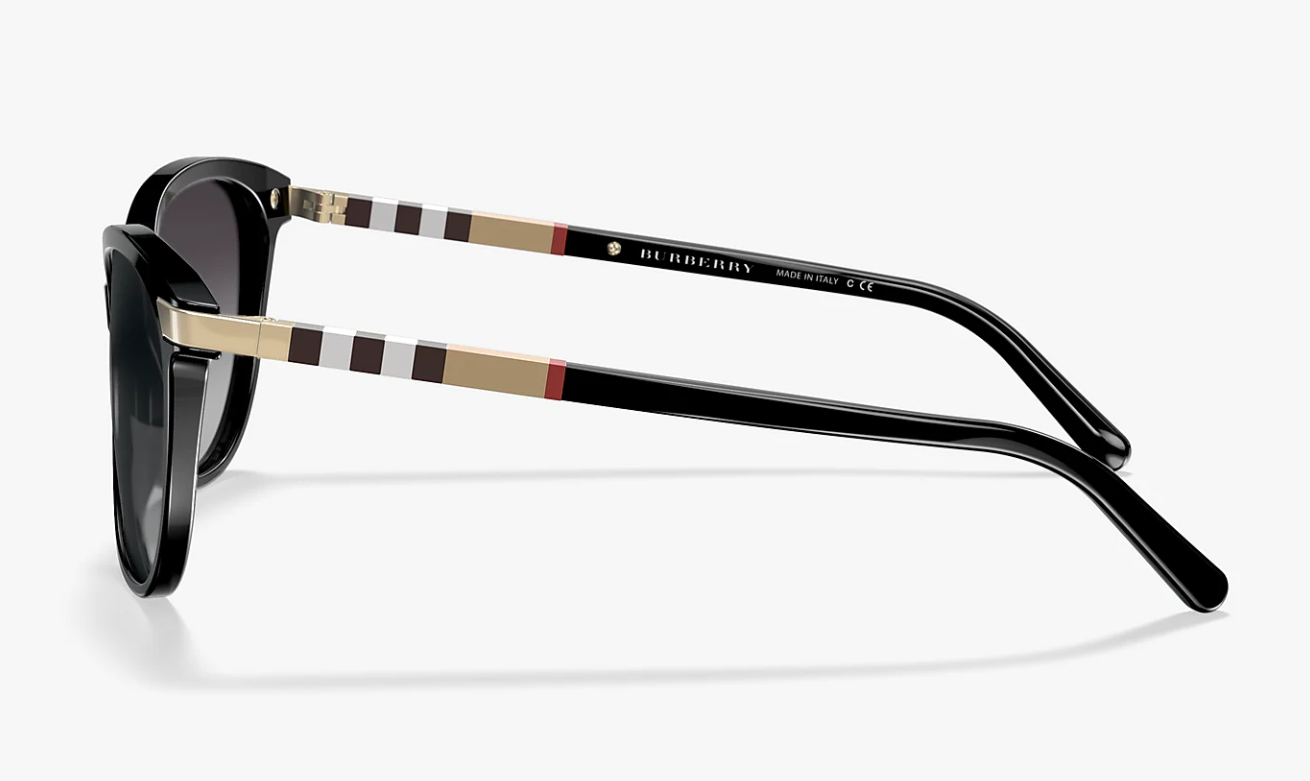 Womens Burberry BE4216 Sunglasses Black/Grey Shaded