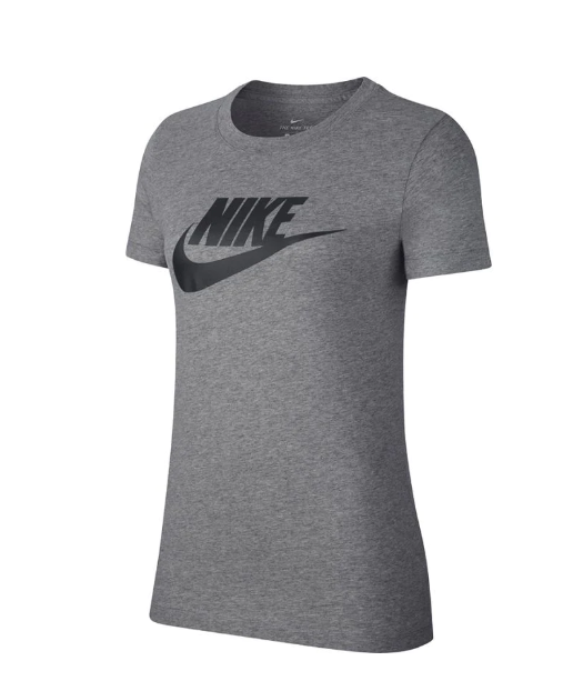 Womens Nike Essential Sportswear T-Shirt Dark Grey Heather/Black Everyday Tee