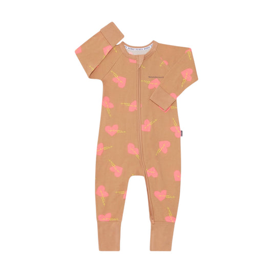 Unisex Kids Bonds Baby 2-Way Zip Coverall Wondersuit Brown