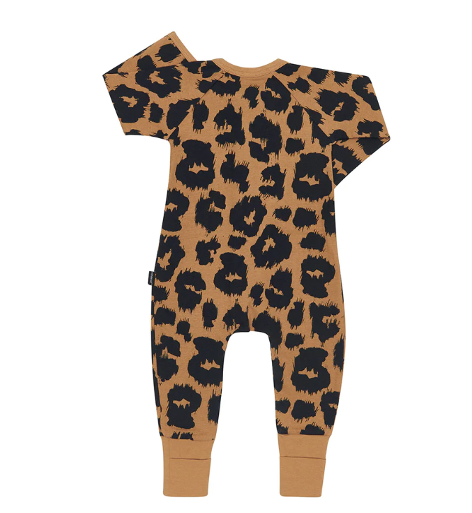 Bonds Baby 2-Way Zip Wondersuit Coverall - Brown Leopard