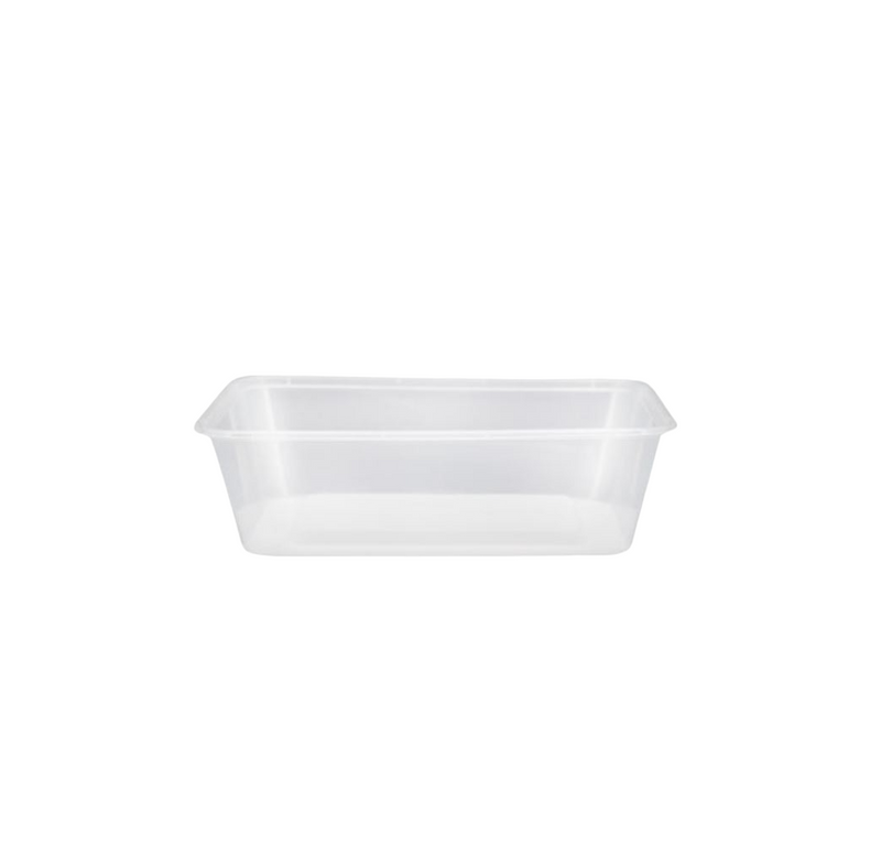 100 X Rectangular Containers 650Ml Clear With Lids Salad Fruit Food Container