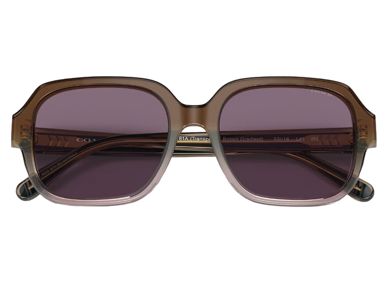 Womens Coach Sunglasses Hc8335u C7989 Transparent Brown Violet Sunnies