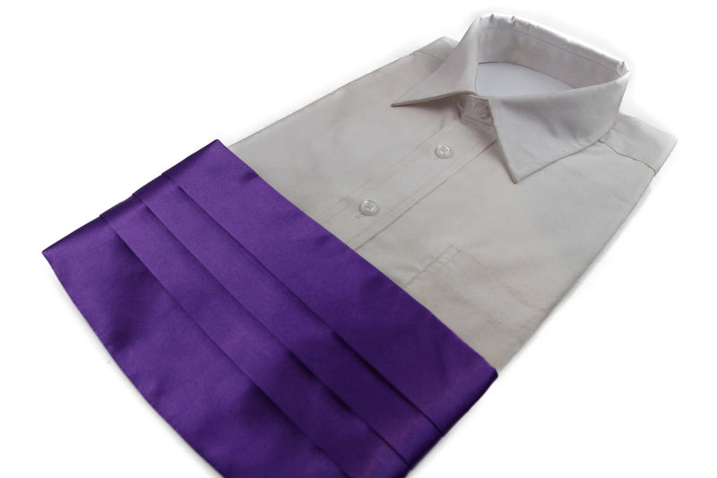 Mens Purple Adjustable Cummerbund