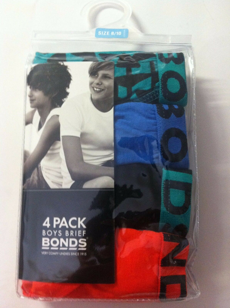 Bonds 8 x Pairs Boys Underwear Kids Black Blue Red Assorted Undies