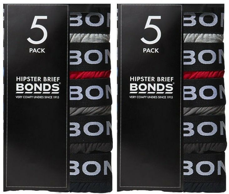 Bonds Mens Bulk Multi 10 Pairs Pair Hipster Brief Underwear Briefs Pairs Undies
