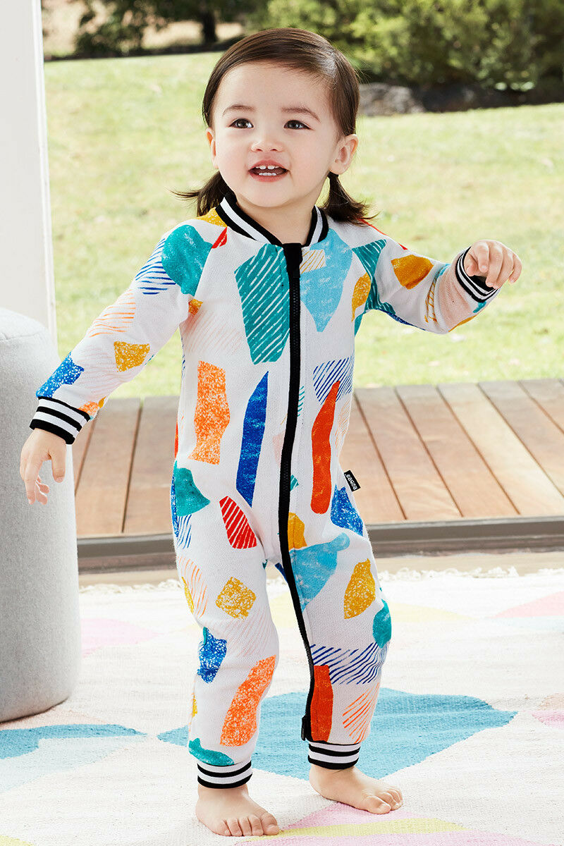 Bonds Baby Roomy Wondersuit Jumpsuit Retro Ribs Zippy
