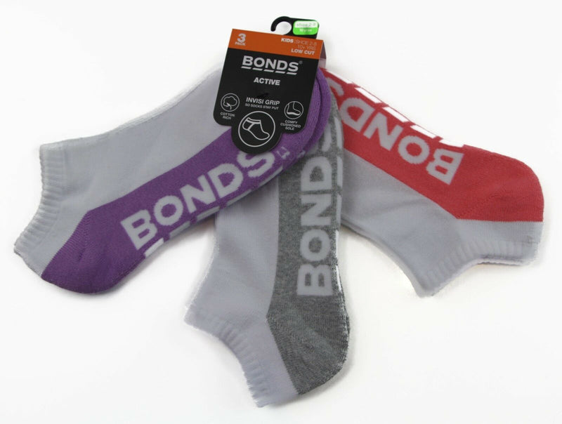 12 Pairs Bonds Kids Socks Boys Girls Low Cut Sports Blue White Green Pink Grey