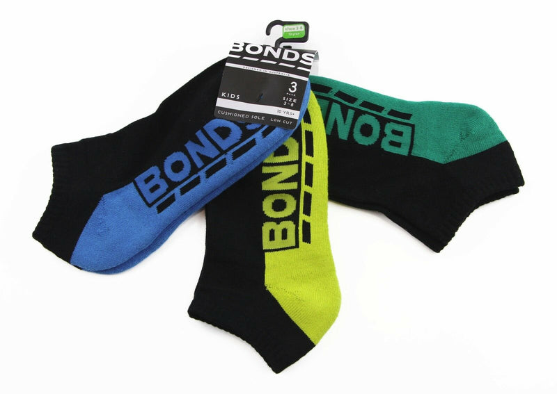 12 Pairs Bonds Kids Socks Boys Girls Low Cut Sports Blue White Green Pink Grey