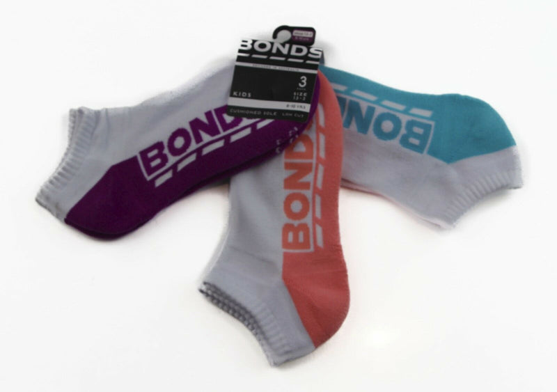 12 Pairs Bonds Kids Socks Boys Girls Low Cut Sports Blue White Green Pink Grey