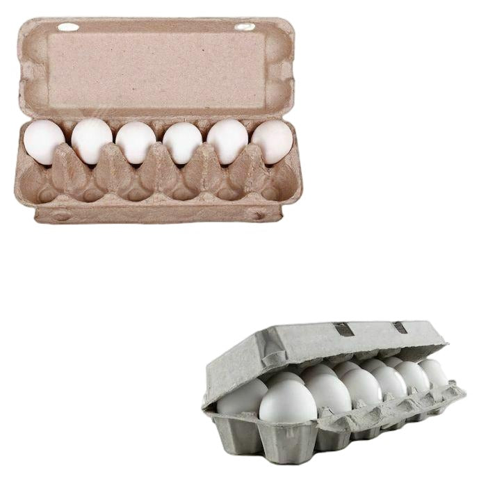 25 X Egg Cartons For 12 Eggs Full Dozen New Carton White / Brown / Grey