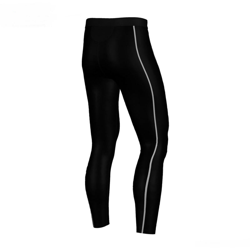 Mens Black Compression Pants Tights Gym Running Bike Training Skins Cycling