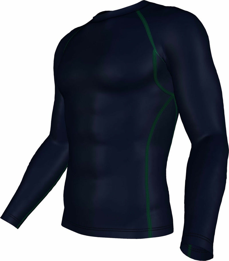 Compression Top Mens Long Sleeve Gym Running Black