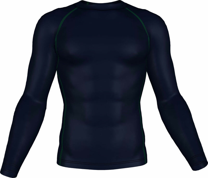 Compression Top Mens Long Sleeve Gym Running Black