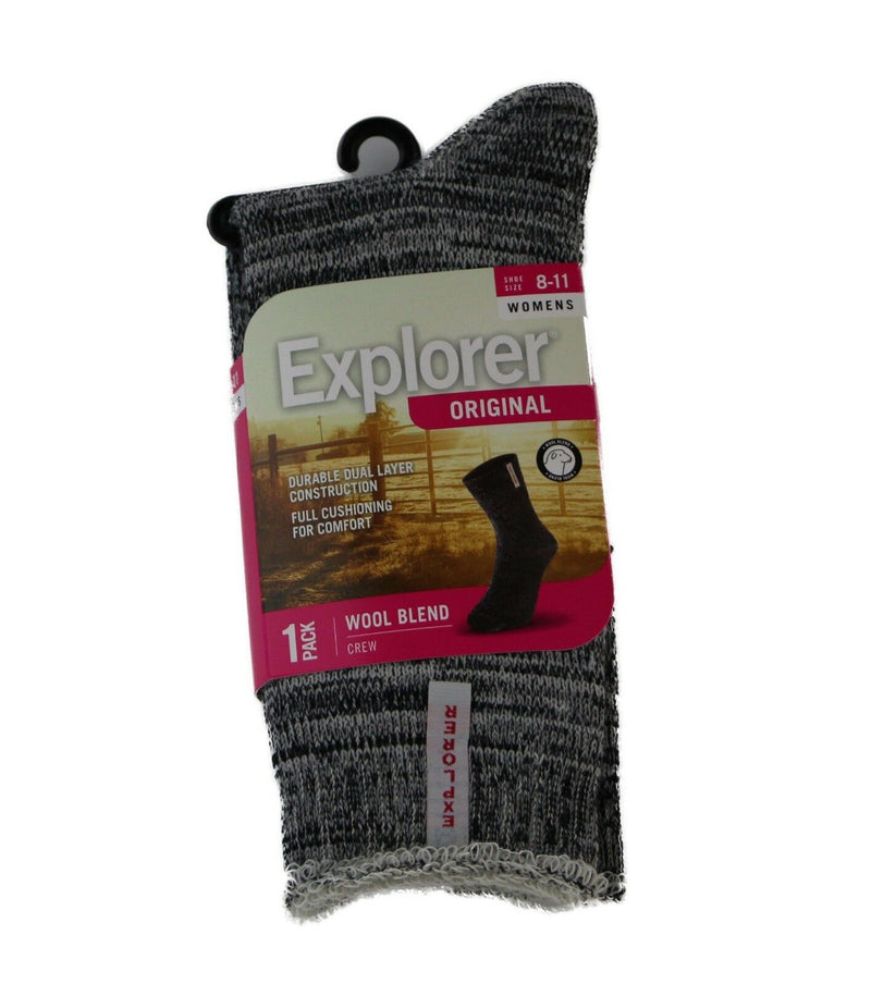 6 Pairs X Explorer Original Womens Wool Blend Crew Winter Camping Tough Socks
