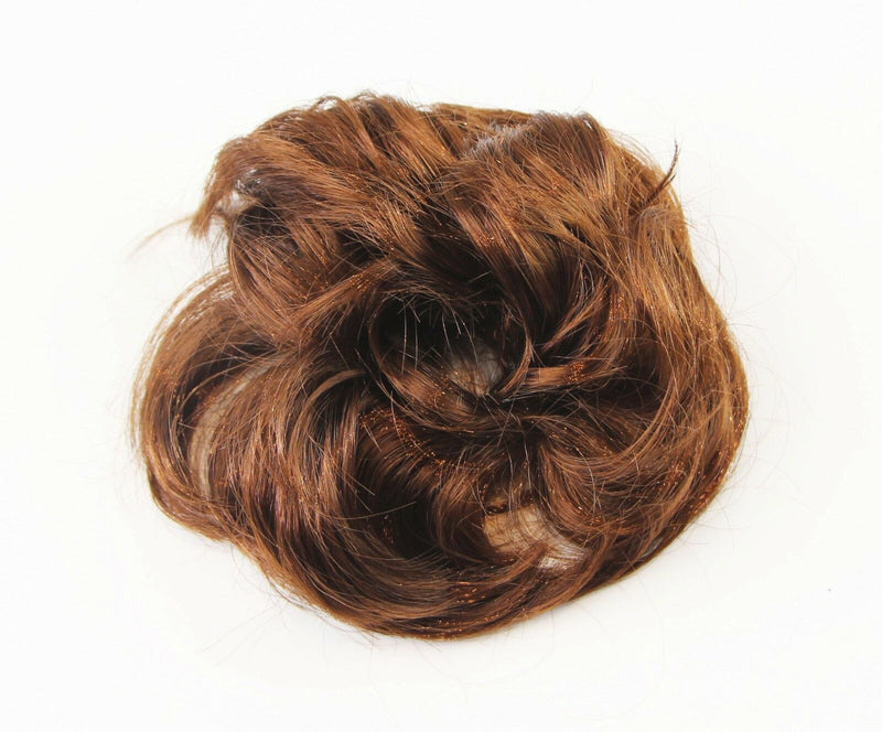 Womens Hair Wig Ponytail Curly Scrunchie Black Brown Blonde Light Auburn Red