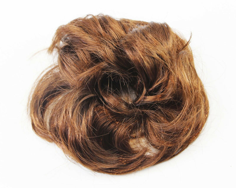 Womens Hair Wig Ponytail Curly Scrunchie Black Brown Blonde Light Auburn Red