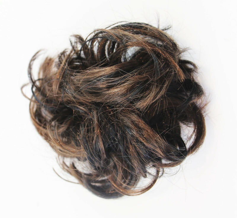 Womens Hair Wig Ponytail Curly Scrunchie Black Brown Blonde Light Auburn Red