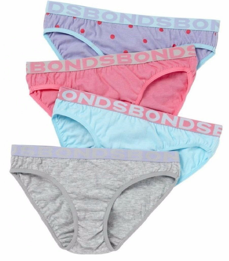 12 Pairs Pairs Bonds Girls Bikini Briefs Underwear Undies Brief Assorted Colours