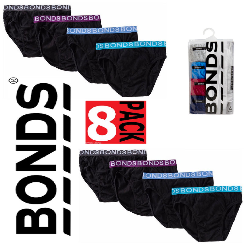 8 x Pairs Mens Bonds Hipster Action Briefs Underwear Jocks