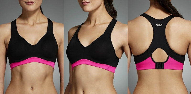 Womens Berlei Electrify Crop Underwire Sports Bra Black