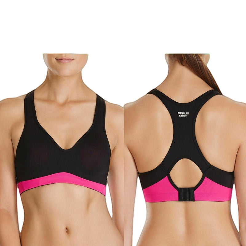 Womens Berlei Electrify Crop Underwire Sports Bra Black