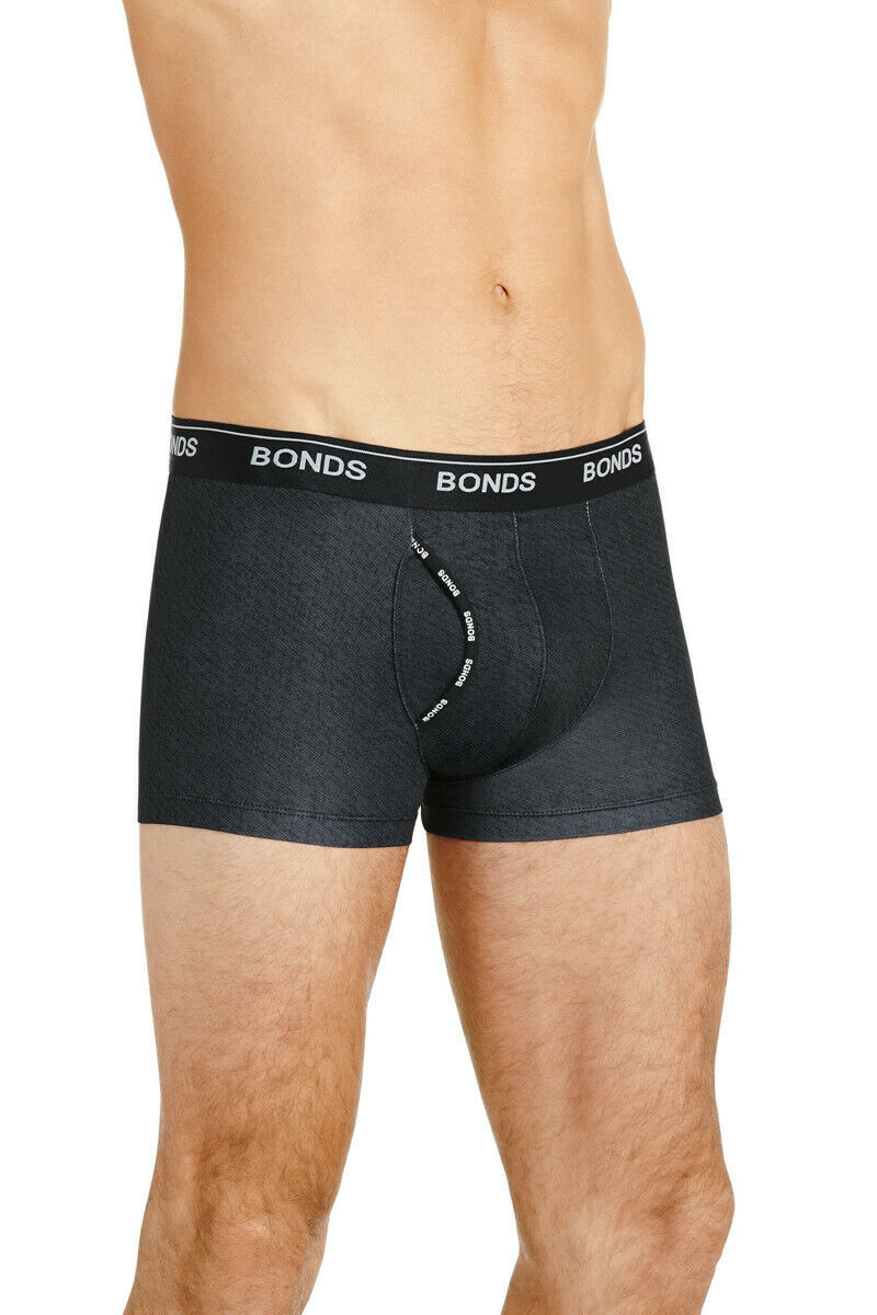 Bonds Guyfront Microfibre Trunks Mens Underwear Denim Texture (10Y)