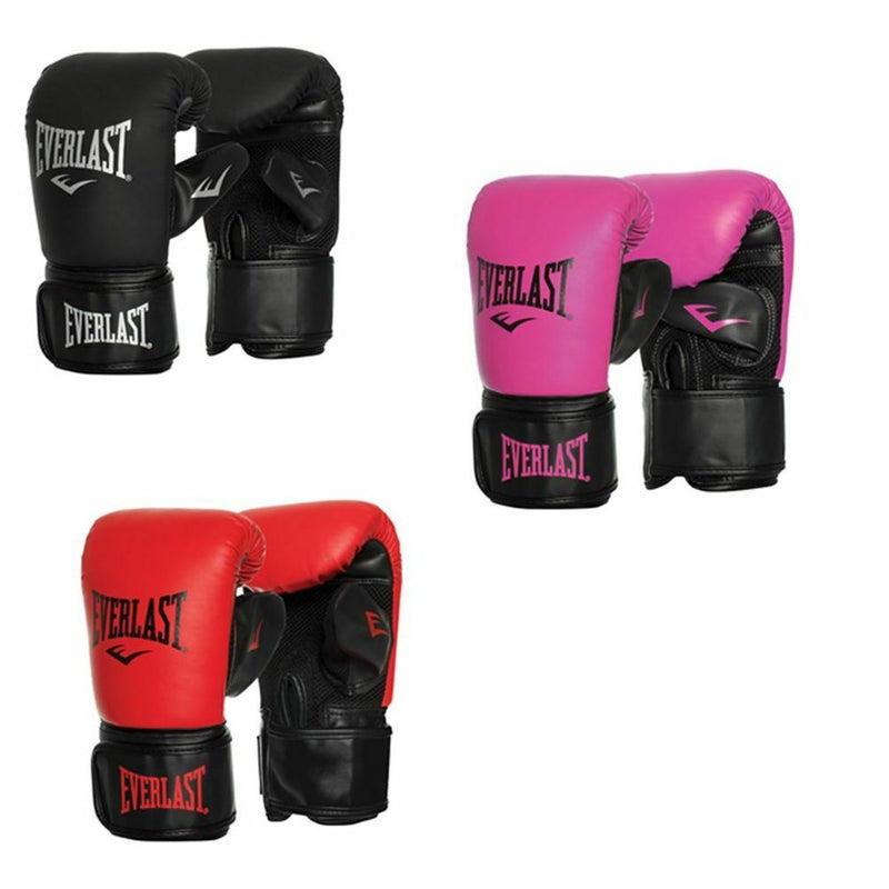 Everlast Tempo Bag Gloves Boxing Box Gym Training Mitt Work Black Pink Red