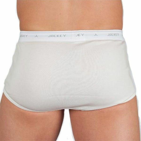 3 Pairs Jockey White Y-Front Mens Underwear Briefs Plus Size 28 30 32 34 36 38 40