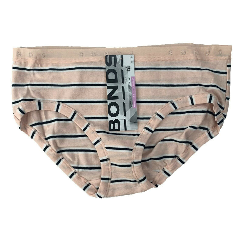 6 x Bonds Cottontail Midi Briefs Womens Underwear - Briefs Stripe 12 14 16
