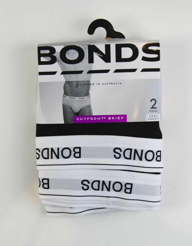 4 x Mens Bonds Black Grey Guyfront Briefs Brief Underwear Undies Jocks Myrx2c