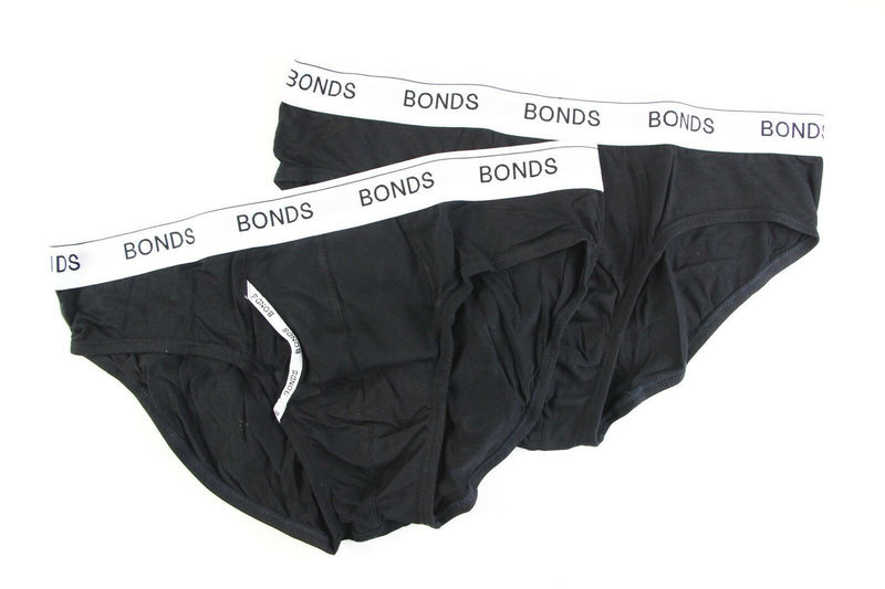 4 x Mens Bonds Black Grey Guyfront Briefs Brief Underwear Undies Jocks Myrx2c