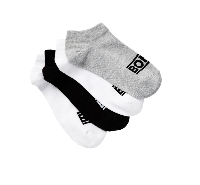 4 x Bonds Womens Trainer Socks - Socks White Black Grey 8-11