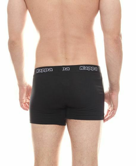 4 x Kappa Mens Shorts Boxer Comfy Trunks Black/Black