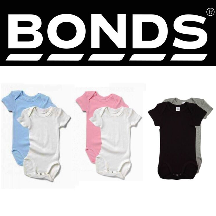 Bonds Baby Short Sleeve Singlet Suit Tee Bodysuit Boys Girls Basics Bzkfgx