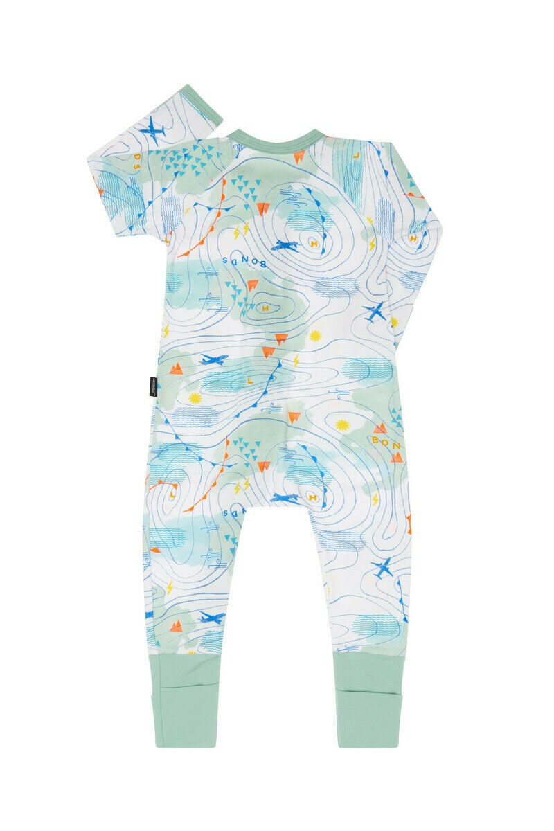 Bonds Baby Wondersuit Zippy Printed Baby Long Sleeve Boy Girl Pyjamas Sleep