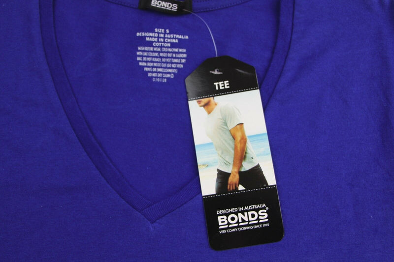 Mens Bonds Standard Black White Grey Blue V Neck Top Tshirt Casual T Shirt Tee