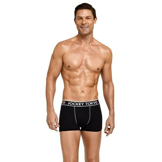 Mens Jockey Tokyo Cotton Trunks Underwear Black